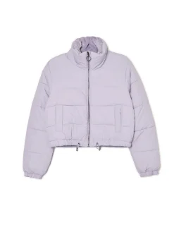 Cropp Kurtki, Płaszcze*Fioletowa kurtka puffer fioletowy