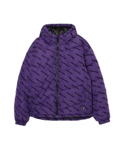 Cropp Kurtki Zimowe|Kurtki, Płaszcze*Fioletowa kurtka puffer z kapturem fioletowy
