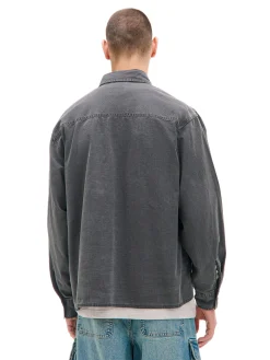 Cropp Koszule*Gładka koszula z efektem sprania czarny