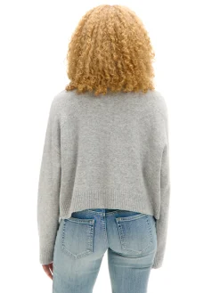 Cropp Swetry*Gładki jasnoszary sweter jasnyszary