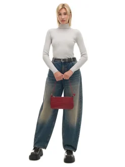 Cropp Swetry*Gładki sweter z półgolfem jasnyszary