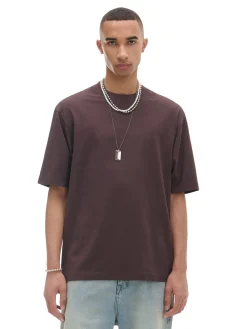 Cropp Koszulki*Gładki T-shirt comfort brązowy