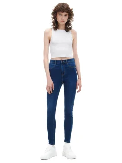 Cropp Jeansy*Granatowe jeansy skinny granatowy