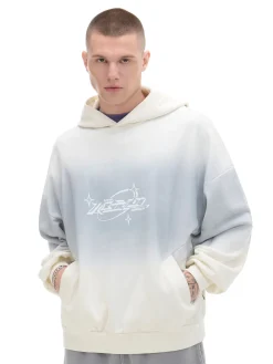 Cropp Bluzy*Jasna bluza boxy z kapturem kremowy