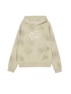 Cropp Bluzy*Jasna bluza z kapturem i nadrukami kremowy