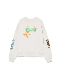 Cropp Unisex|Unisex*Jasna bluza z nadrukami UNISEX jasnyszary