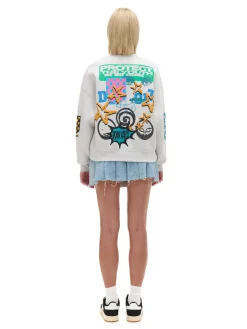 Cropp Unisex|Unisex*Jasna bluza z nadrukami UNISEX jasnyszary