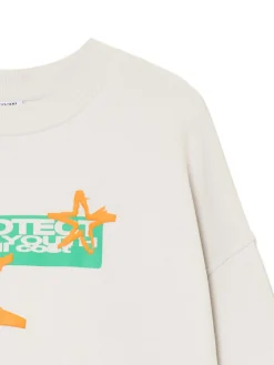 Cropp Unisex|Unisex*Jasna bluza z nadrukami UNISEX jasnyszary