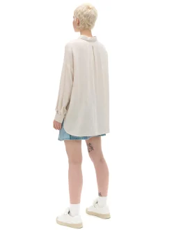 Cropp Koszule, Bluzki*Jasna koszula oversize z rustykalną strukturą beżowy