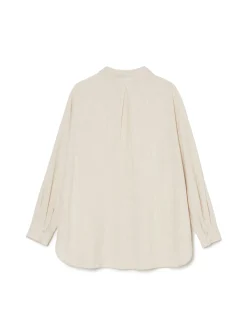 Cropp Koszule, Bluzki*Jasna koszula oversize z rustykalną strukturą beżowy