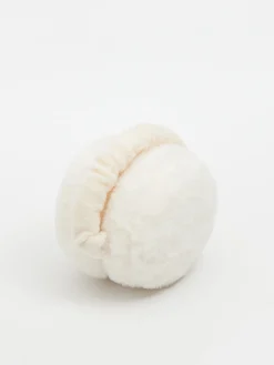 Cropp Czapki*Jasne futrzane nauszniki kremowy