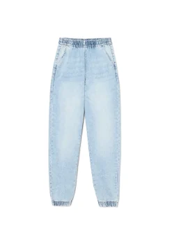 Cropp Jeansy*Jasne jeansowe joggery błękitny