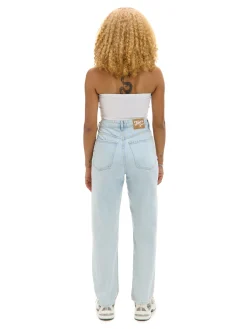 Cropp Jeansy*Jasne jeansy mom z wysokim stanem niebieski