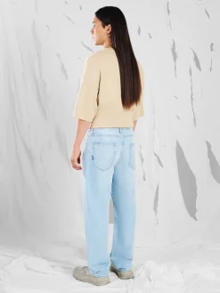 Cropp Jeansy*Jasne jeansy relaxed niebieski