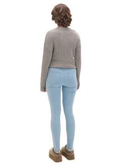 Cropp Jeansy*Jasne jeansy skinny push up niebieski