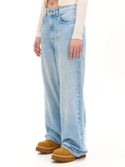 Cropp Jeansy*Jasne jeansy super baggy niebieski