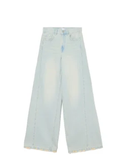 Cropp Jeansy*Jasne jeansy wide leg niebieski