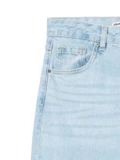 Cropp Jeansy*Jasne jeansy wide leg niebieski