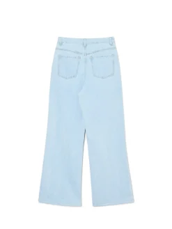 Cropp Jeansy*Jasne jeansy wide leg PETITE niebieski