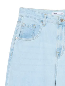 Cropp Jeansy*Jasne jeansy wide leg PETITE niebieski