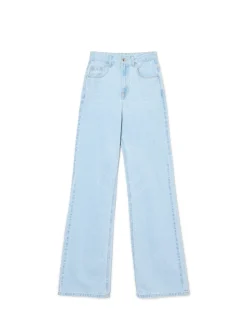 Cropp Jeansy*Jasne jeansy wide leg TALL niebieski