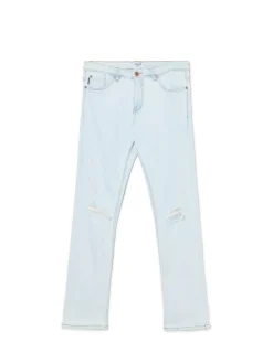 Cropp Jeansy*Jasne jeansy z przetarciami na kolanach niebieski