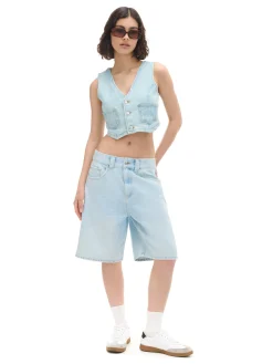 Cropp Sety*Jasne szorty denim bermudy niebieski