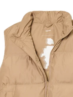 Cropp Kurtki, Płaszcze*Jasnobrązowa pikowana kamizelka z regulacją brązowy