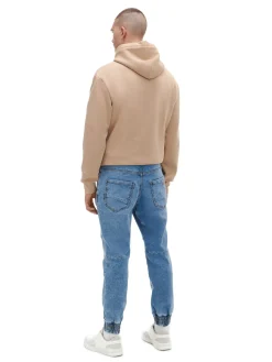 Cropp Jeansy*Jasnoe jeansowe joggery niebieski