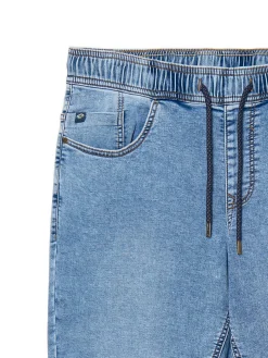 Cropp Jeansy*Jasnoe jeansowe joggery niebieski