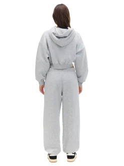 Cropp Spodnie|Sety*Jasnoszare dresowe joggery z naszywką jasnyszary