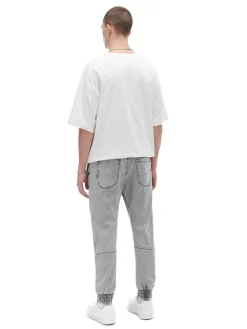 Cropp Jeansy*Jasnoszare jeansowe joggery chino jasnyszary