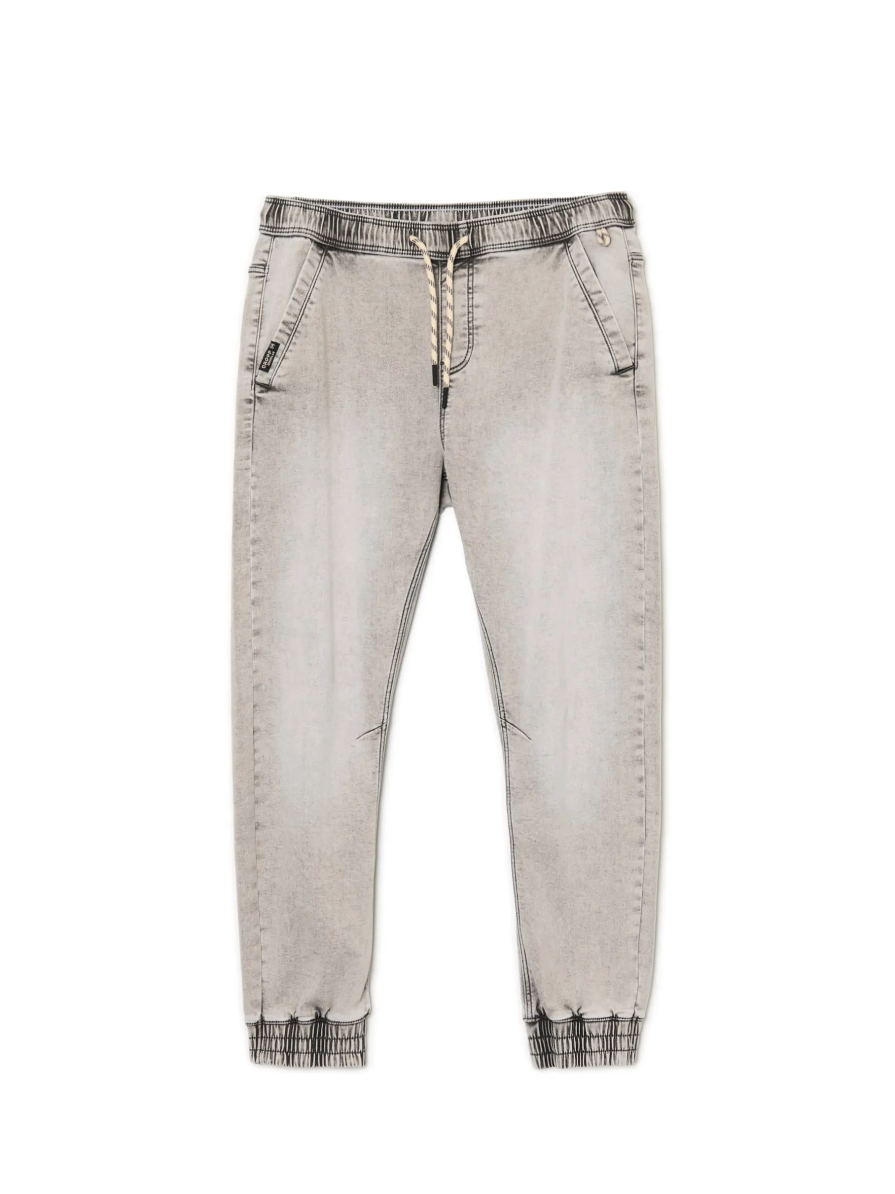 Cropp Jeansy*Jasnoszare jeansowe joggery regular jasnyszary