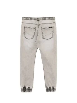 Cropp Jeansy*Jasnoszare jeansowe joggery regular jasnyszary