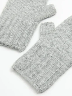 Cropp Rękawiczki*Jasnoszare rękawiczki mitenki jasnyszary