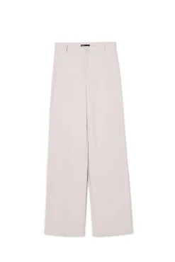 Cropp Spodnie*Jasnoszare spodnie z wysokim stanem jasnyszary