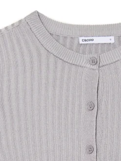 Cropp Swetry*Jasnoszary kardigan z guzikami jasnyszary