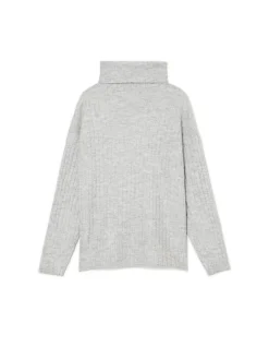 Cropp Swetry*Jasnoszary sweter z golfem jasnyszary