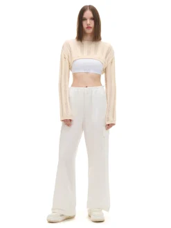 Cropp Swetry*Jasny krótki sweter kremowy