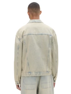 Cropp Denim|Sety*Jeansowa kurtka katanka oversize jasnyszary