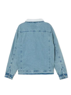 Cropp Kurtki, Płaszcze|Denim*Jeansowa kurtka sherpa niebieski
