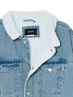 Cropp Kurtki, Płaszcze|Denim*Jeansowa kurtka sherpa niebieski