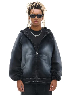 Cropp Kurtki, Płaszcze|Denim*Jeansowa kurtka z efektem przetarcia czarny