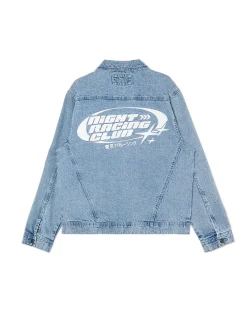 Cropp Kurtki, Płaszcze*Jeansowa kurtka z nadrukami niebieski