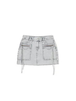 Cropp Spódnice*Jeansowa spódnica mini jasnyszary