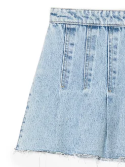 Cropp Spódnice*Jeansowa spódniczka z zakładkami błękitny
