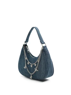 Cropp Torby, Plecaki*Jeansowa torebka z łańcuszkiem niebieski