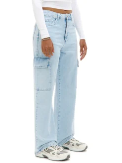 Cropp Jeansy*Jeansy baggy PETITE niebieski