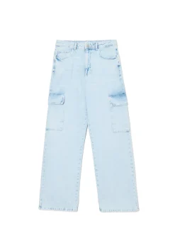 Cropp Jeansy*Jeansy baggy PETITE niebieski