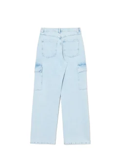 Cropp Jeansy*Jeansy baggy PETITE niebieski